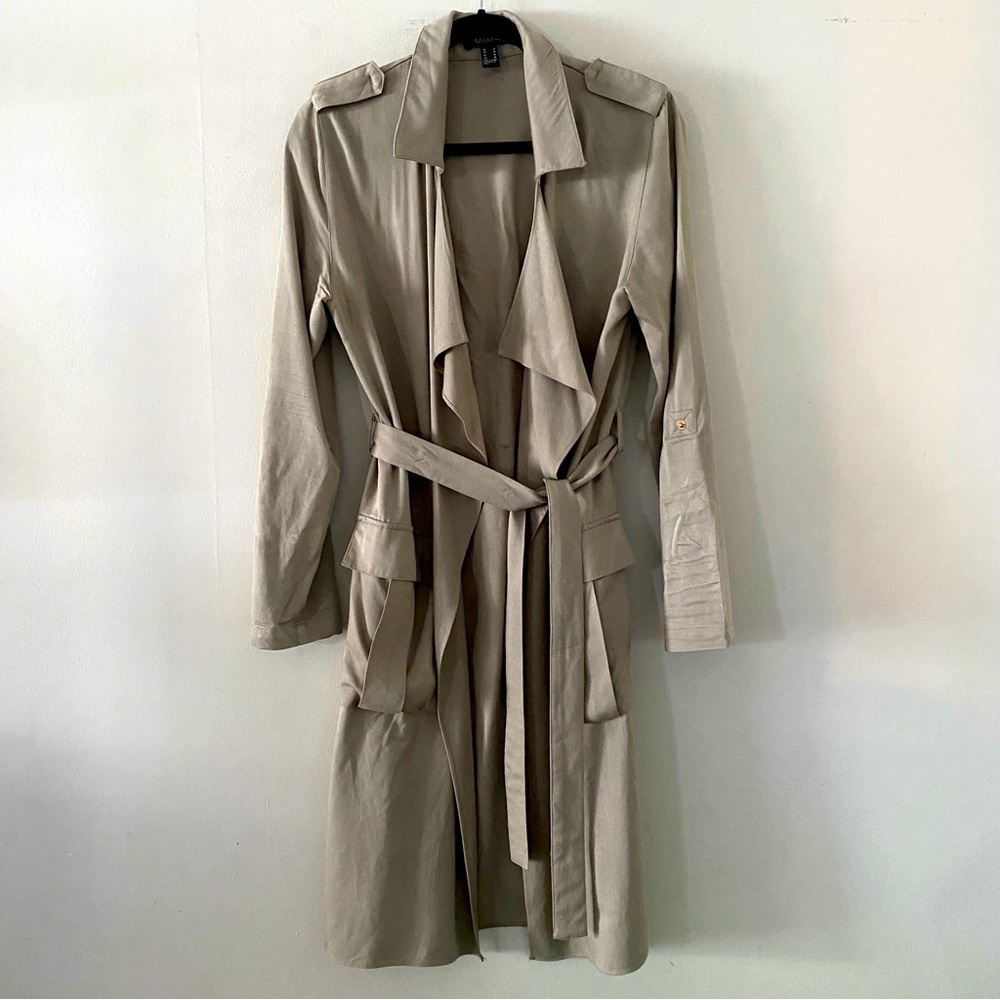 Revamped beige trench coat